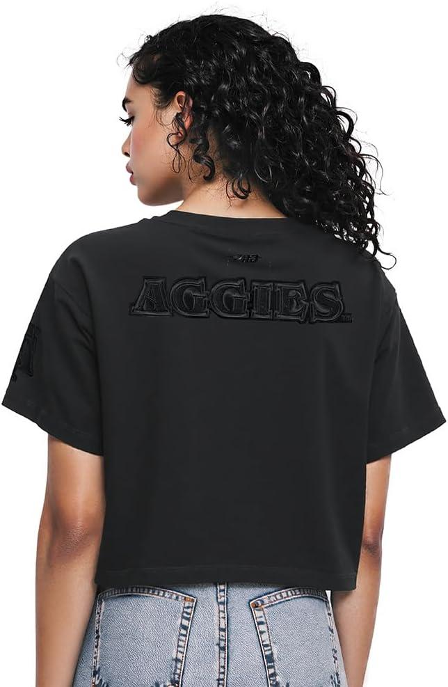 imagePro Standard NCAA Womens Womens College Classic Triple Black Cotton Short Sleeve Boxy TeeBlack