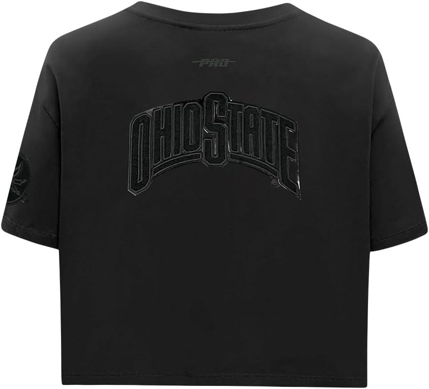 imagePro Standard NCAA Womens Womens College Classic Triple Black Cotton Short Sleeve Boxy TeeBlack