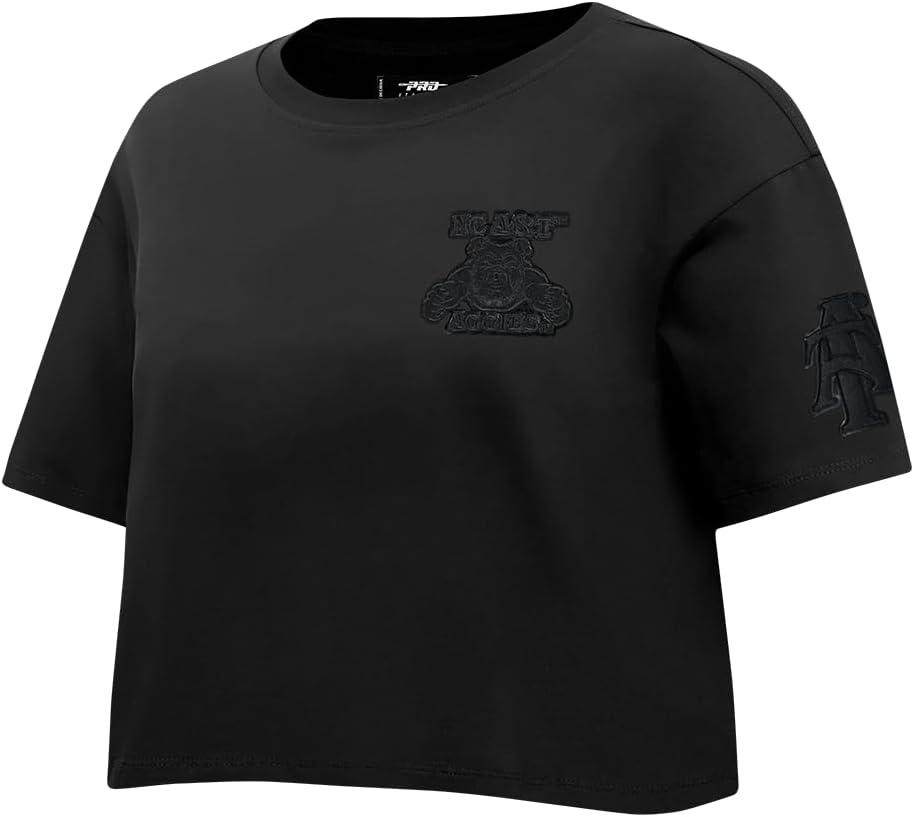 imagePro Standard NCAA Womens Womens College Classic Triple Black Cotton Short Sleeve Boxy TeeBlack