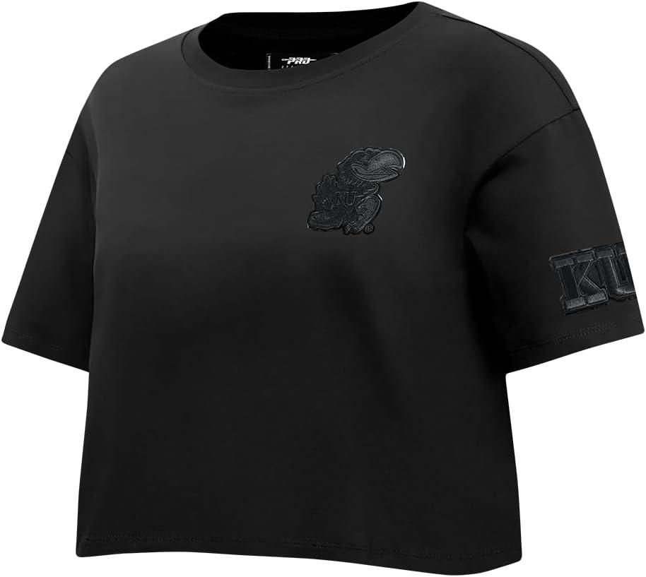 imagePro Standard NCAA Womens Womens College Classic Triple Black Cotton Short Sleeve Boxy TeeBlack