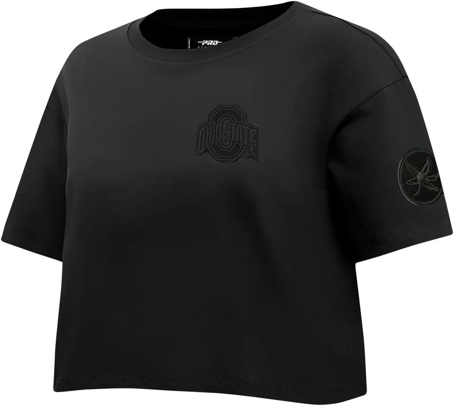 imagePro Standard NCAA Womens Womens College Classic Triple Black Cotton Short Sleeve Boxy TeeBlack
