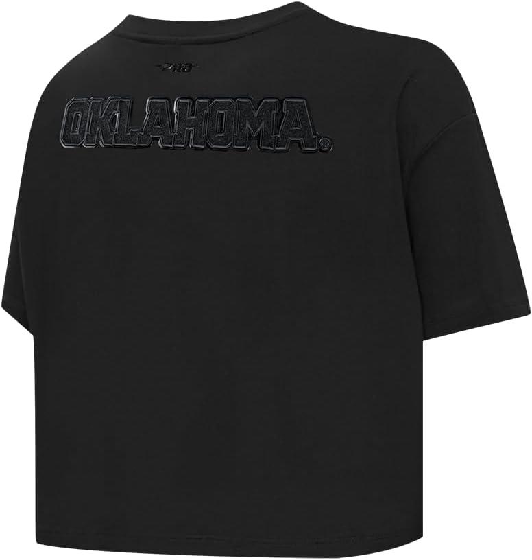 imagePro Standard NCAA Womens Womens College Classic Triple Black Cotton Short Sleeve Boxy TeeBlack