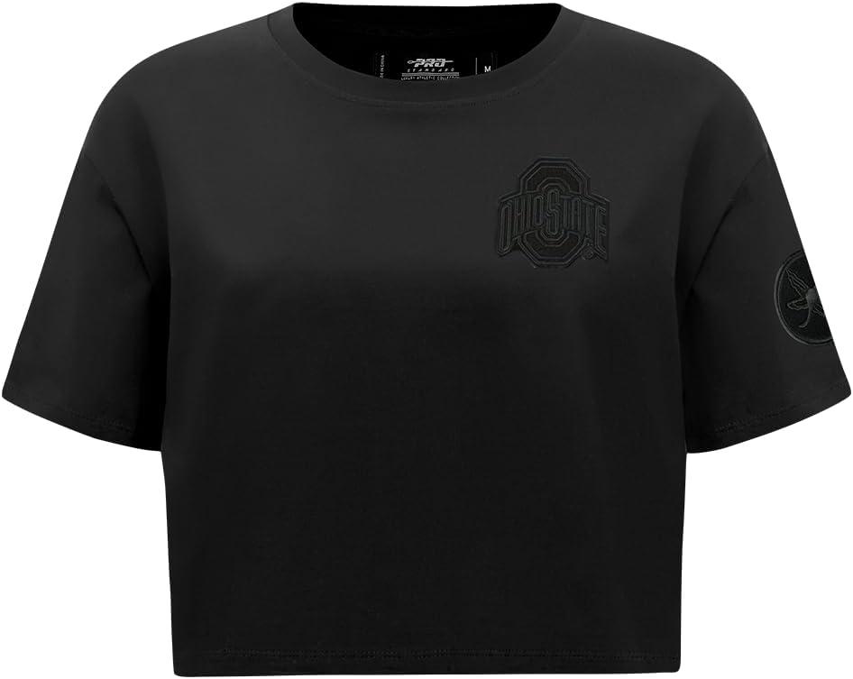 imagePro Standard NCAA Womens Womens College Classic Triple Black Cotton Short Sleeve Boxy TeeBlack