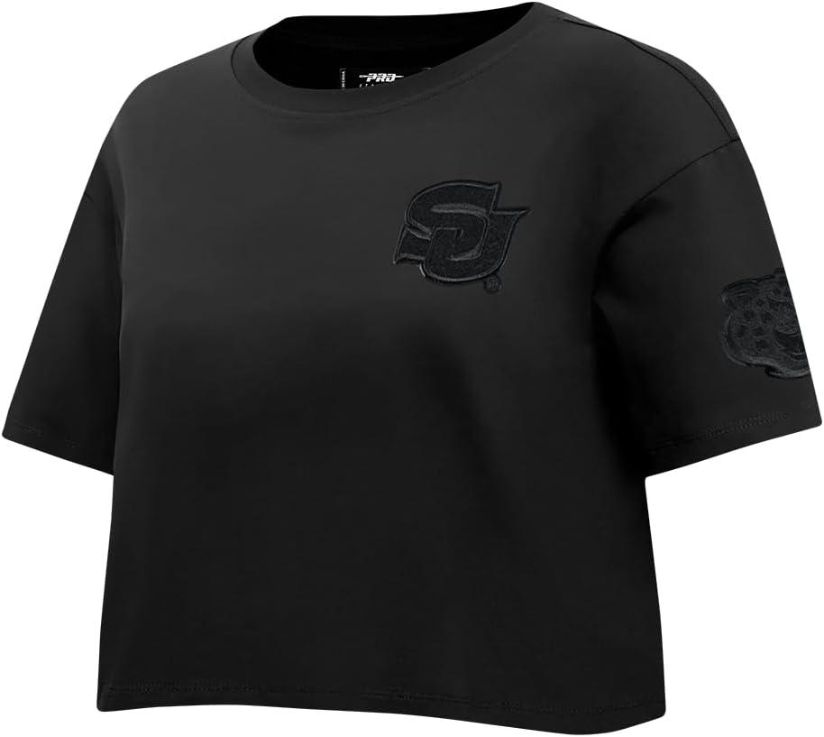 imagePro Standard NCAA Womens Womens College Classic Triple Black Cotton Short Sleeve Boxy TeeBlack