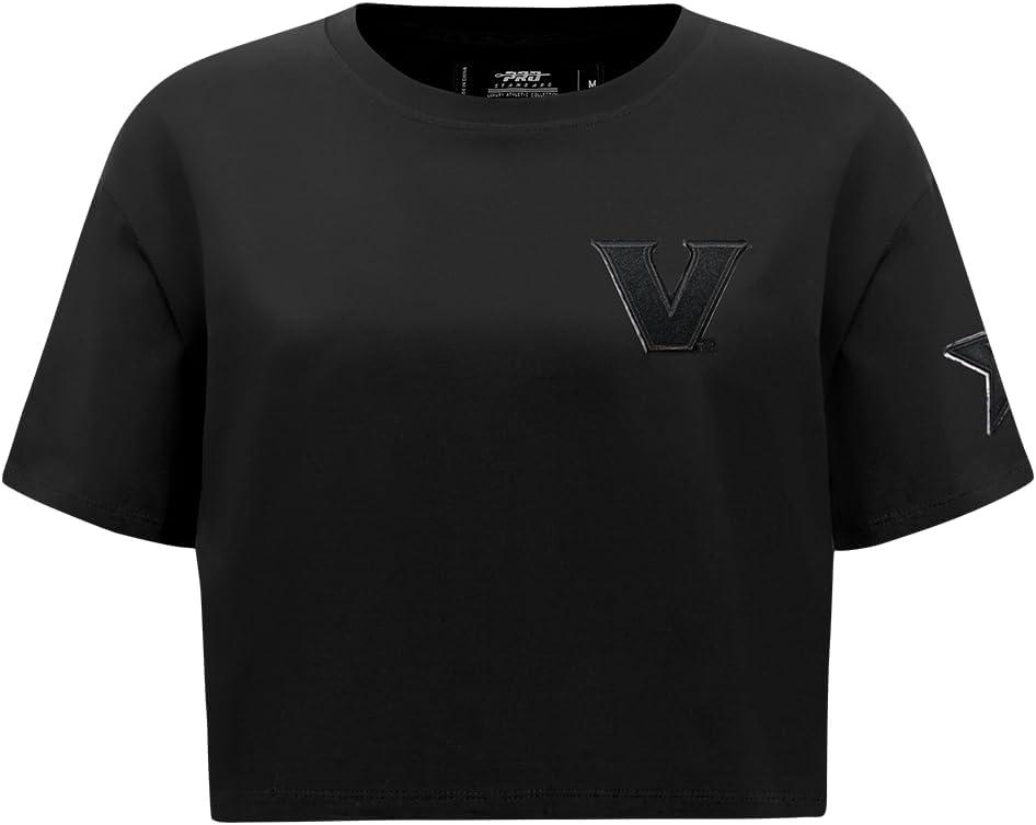 imagePro Standard NCAA Womens Womens College Classic Triple Black Cotton Short Sleeve Boxy TeeBlack