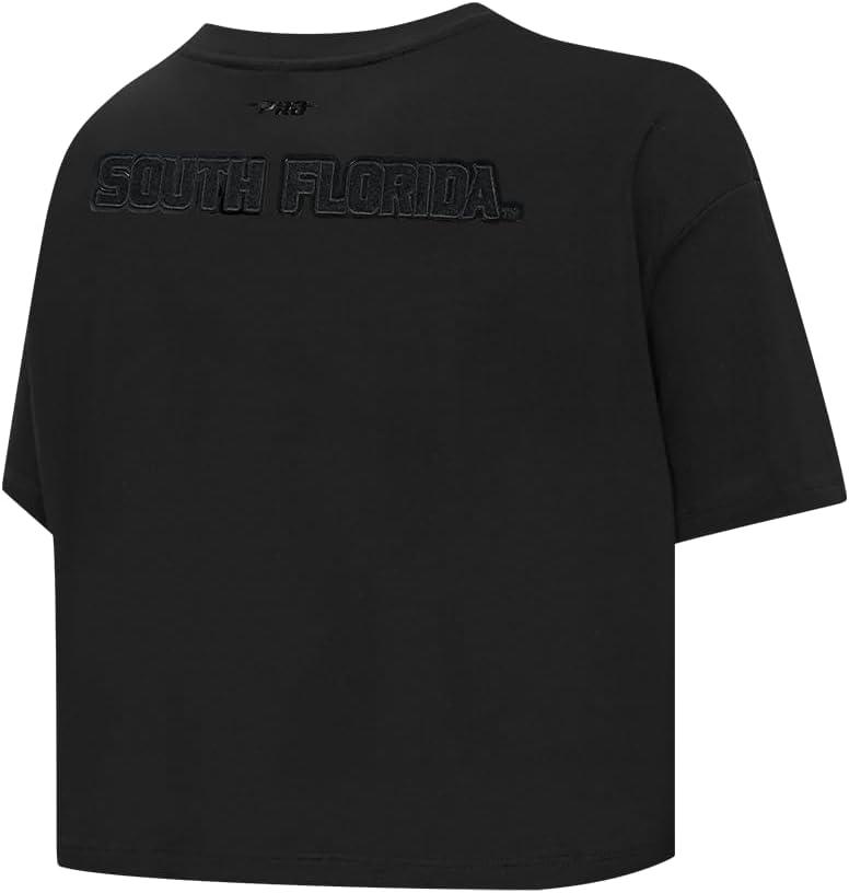 imagePro Standard NCAA Womens Womens College Classic Triple Black Cotton Short Sleeve Boxy TeeBlack