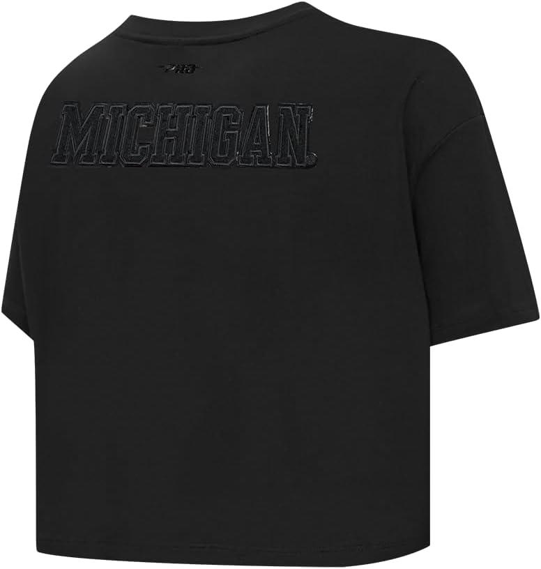 imagePro Standard NCAA Womens Womens College Classic Triple Black Cotton Short Sleeve Boxy TeeBlack