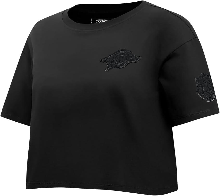 imagePro Standard NCAA Womens Womens College Classic Triple Black Cotton Short Sleeve Boxy TeeBlack