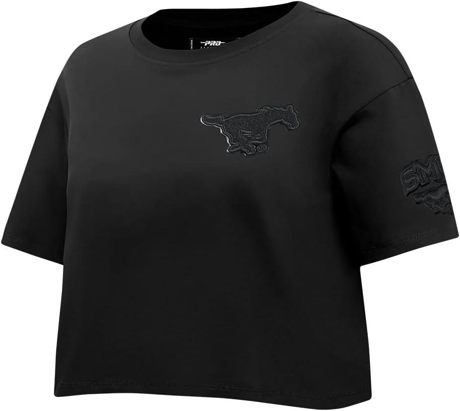 imagePro Standard NCAA Womens Womens College Classic Triple Black Cotton Short Sleeve Boxy TeeBlack