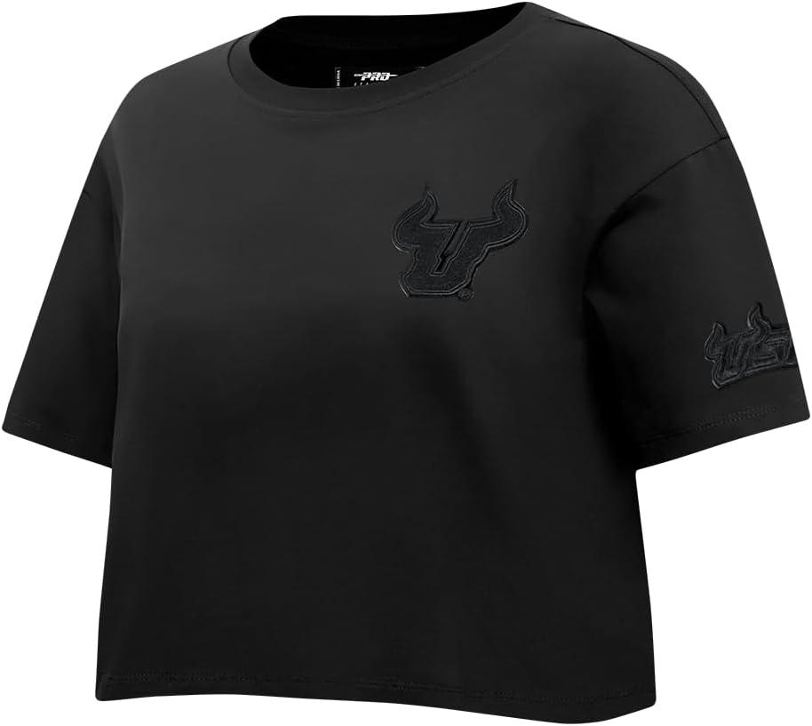 imagePro Standard NCAA Womens Womens College Classic Triple Black Cotton Short Sleeve Boxy TeeBlack