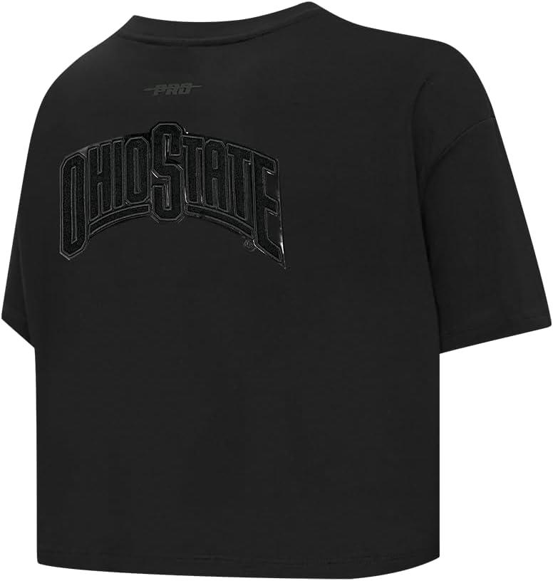 imagePro Standard NCAA Womens Womens College Classic Triple Black Cotton Short Sleeve Boxy TeeBlack