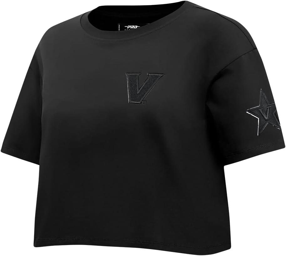 imagePro Standard NCAA Womens Womens College Classic Triple Black Cotton Short Sleeve Boxy TeeBlack