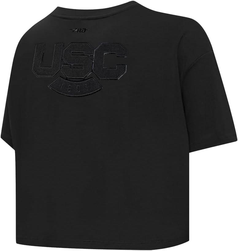 imagePro Standard NCAA Womens Womens College Classic Triple Black Cotton Short Sleeve Boxy TeeBlack