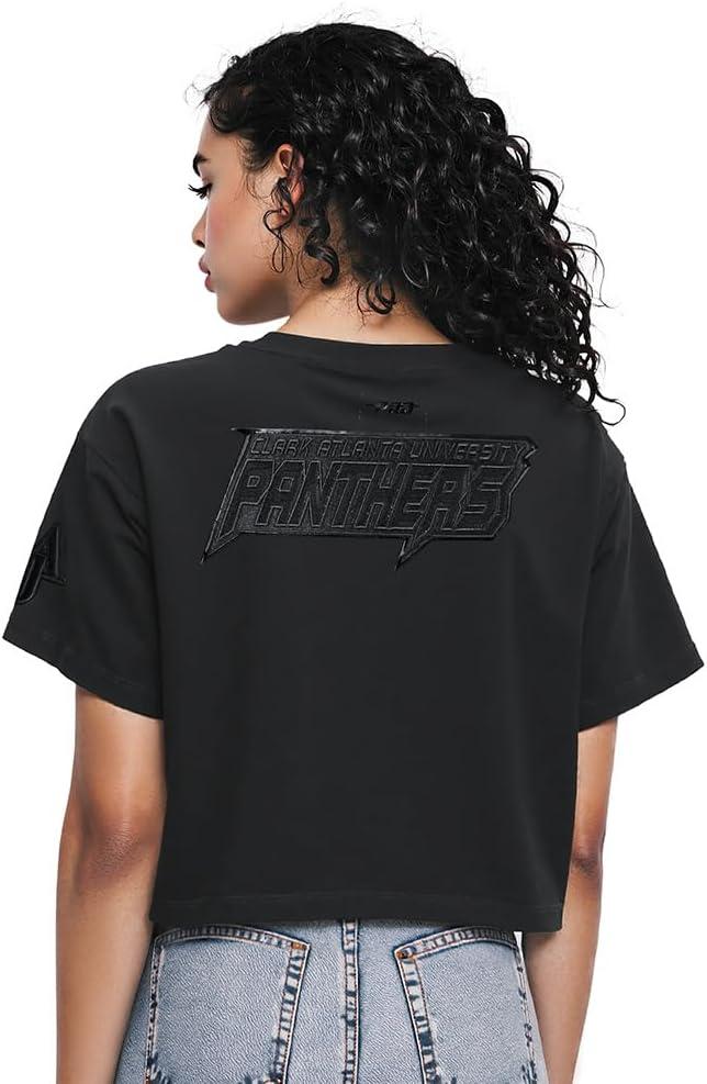 imagePro Standard NCAA Womens Womens College Classic Triple Black Cotton Short Sleeve Boxy TeeBlack