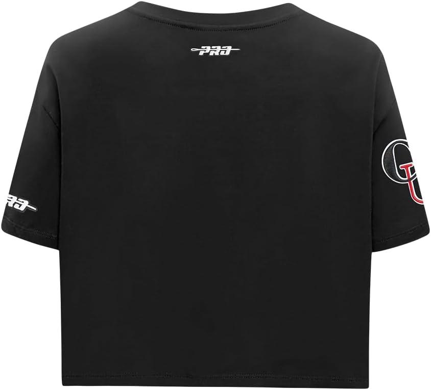 imagePro Standard NCAA Womens Womens College Jewels Cotton Short Sleeve Boxy TeeBlack