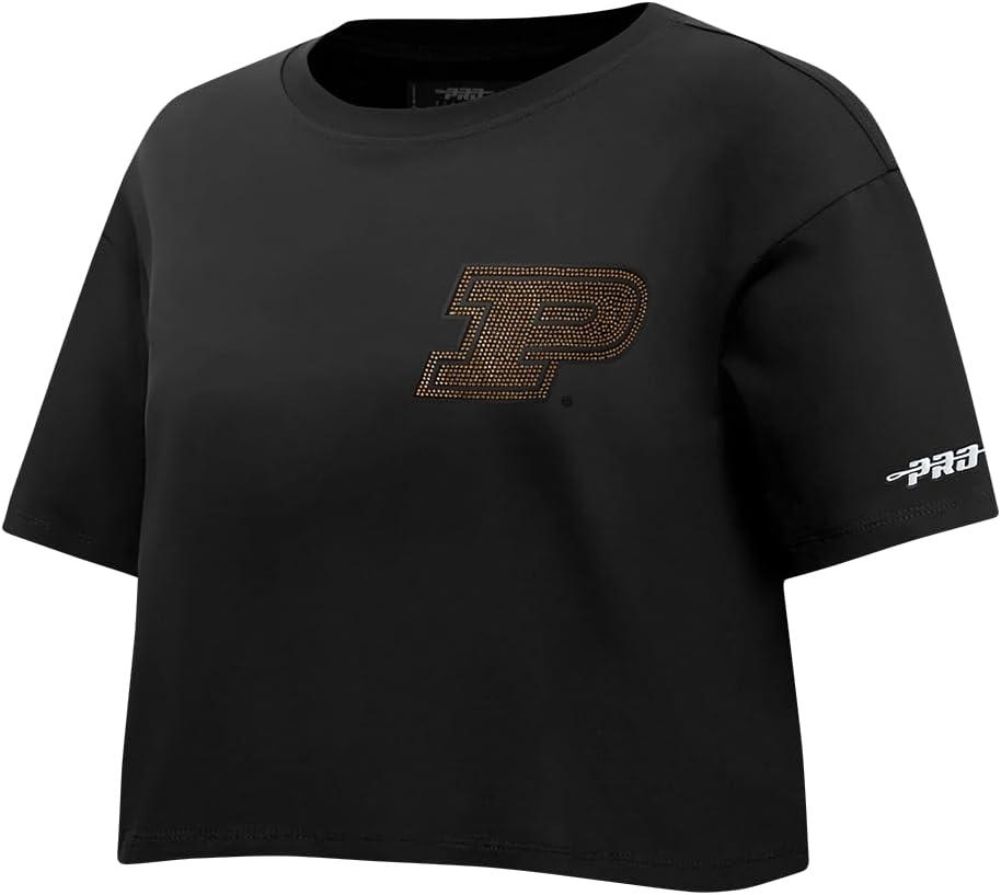 imagePro Standard NCAA Womens Womens College Jewels Cotton Short Sleeve Boxy TeeBlack