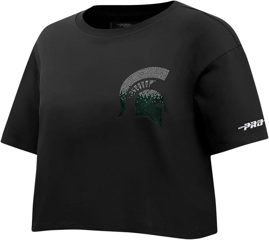 imagePro Standard NCAA Womens Womens College Jewels Cotton Short Sleeve Boxy TeeBlack