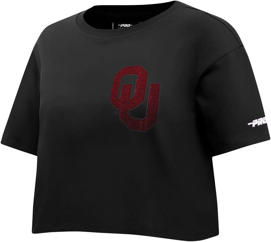 imagePro Standard NCAA Womens Womens College Jewels Cotton Short Sleeve Boxy TeeBlack