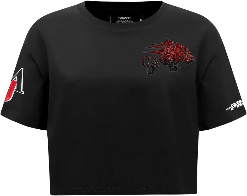 imagePro Standard NCAA Womens Womens College Jewels Cotton Short Sleeve Boxy TeeBlack