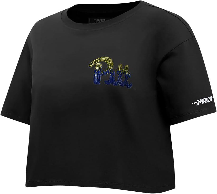 imagePro Standard NCAA Womens Womens College Jewels Cotton Short Sleeve Boxy TeeBlack