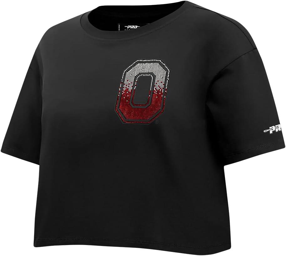 imagePro Standard NCAA Womens Womens College Jewels Cotton Short Sleeve Boxy TeeBlack