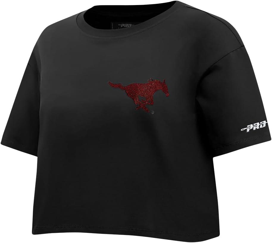 imagePro Standard NCAA Womens Womens College Jewels Cotton Short Sleeve Boxy TeeBlack