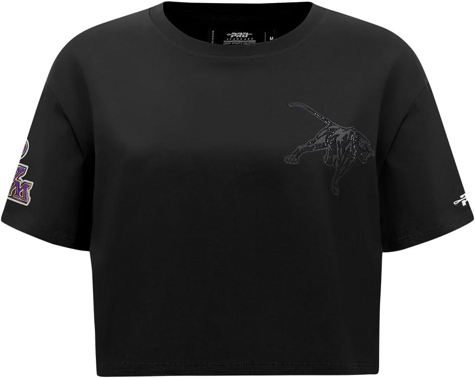 imagePro Standard NCAA Womens Womens College Jewels Cotton Short Sleeve Boxy TeeBlack