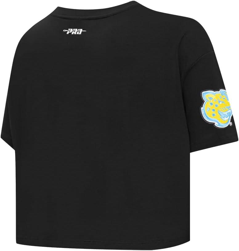 imagePro Standard NCAA Womens Womens College Jewels Cotton Short Sleeve Boxy TeeBlack