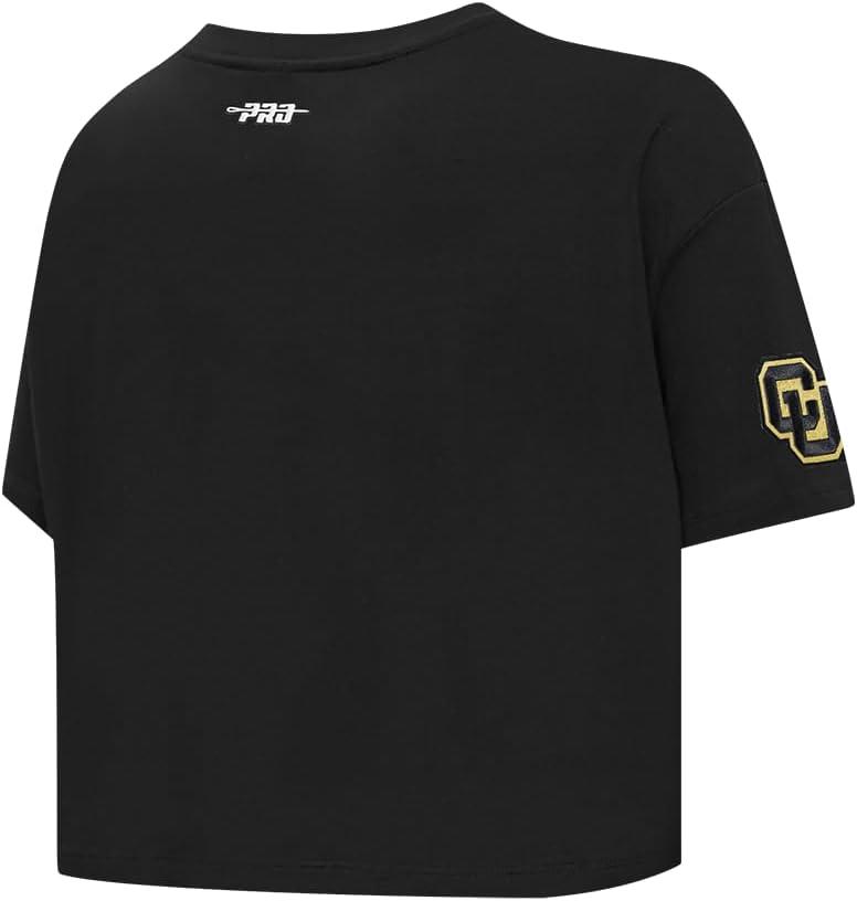 imagePro Standard NCAA Womens Womens College Jewels Cotton Short Sleeve Boxy TeeBlack