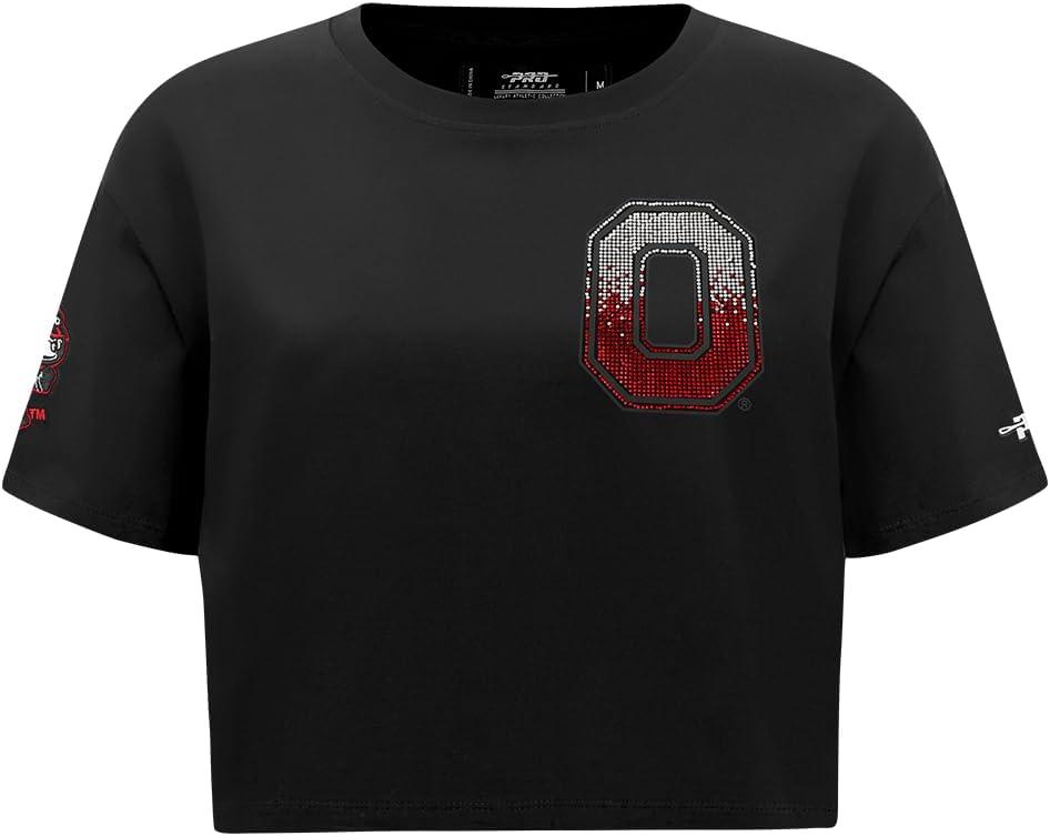 imagePro Standard NCAA Womens Womens College Jewels Cotton Short Sleeve Boxy TeeBlack