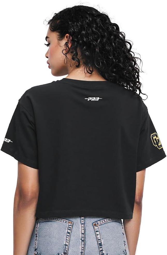 imagePro Standard NCAA Womens Womens College Jewels Cotton Short Sleeve Boxy TeeBlack
