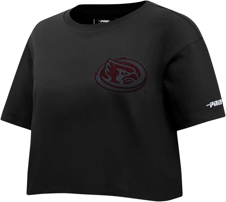 imagePro Standard NCAA Womens Womens College Jewels Cotton Short Sleeve Boxy TeeBlack
