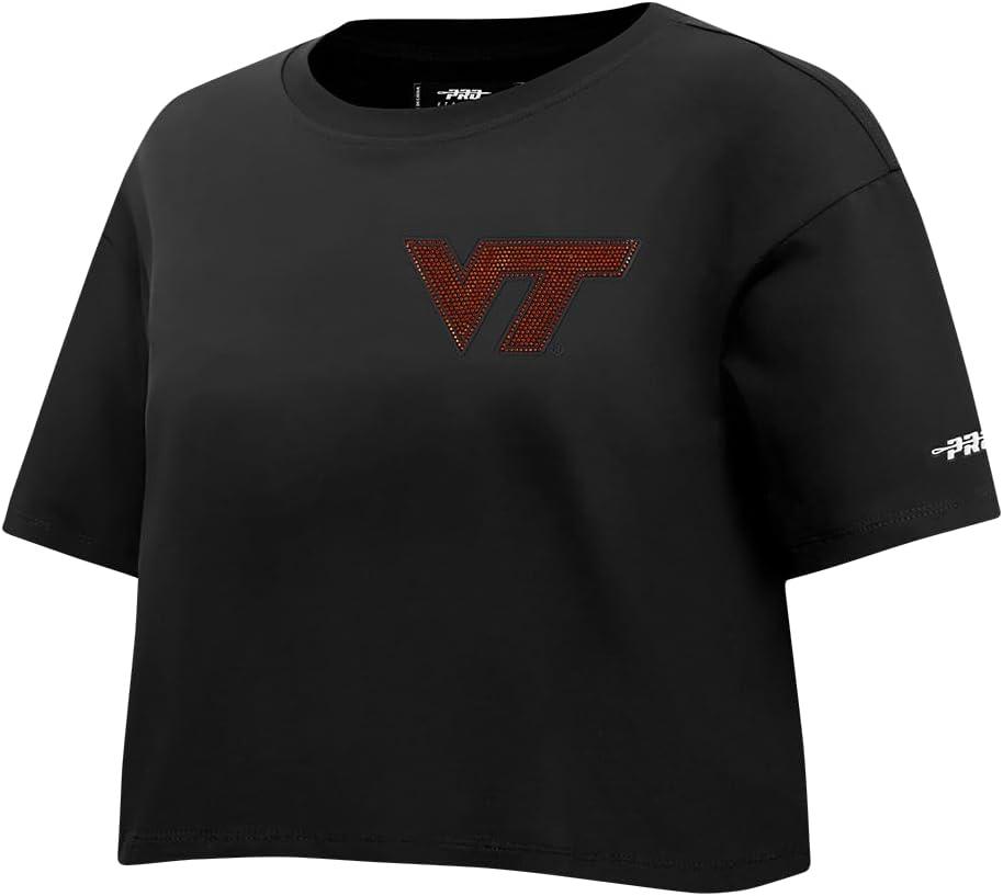 imagePro Standard NCAA Womens Womens College Jewels Cotton Short Sleeve Boxy TeeBlack