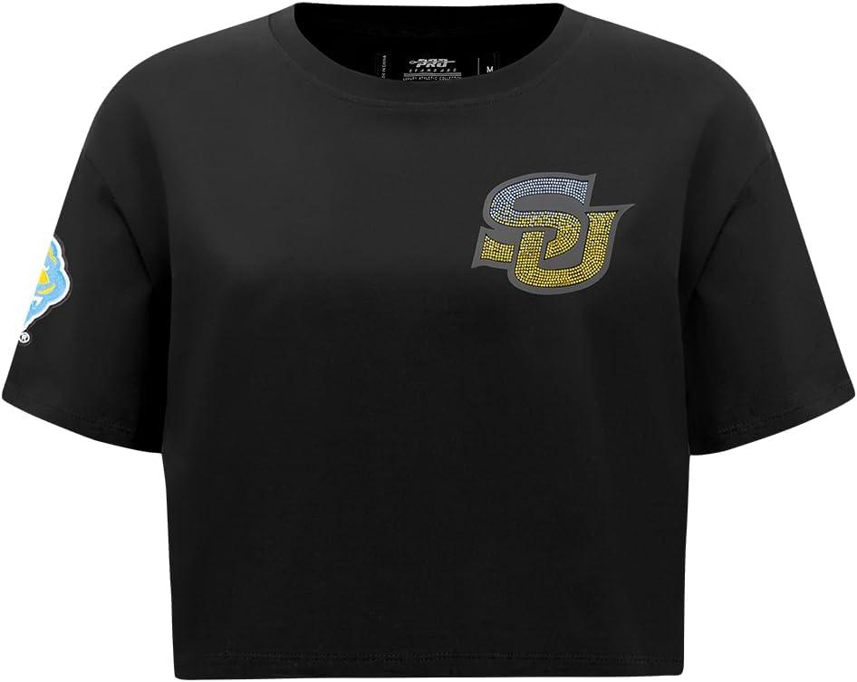 imagePro Standard NCAA Womens Womens College Jewels Cotton Short Sleeve Boxy TeeBlack