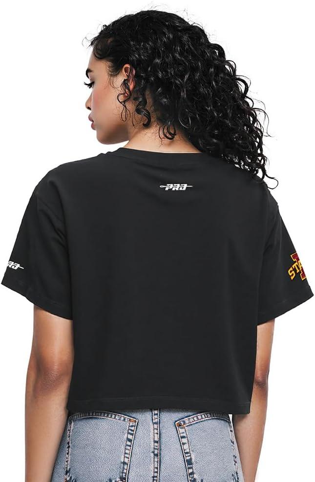 imagePro Standard NCAA Womens Womens College Jewels Cotton Short Sleeve Boxy TeeBlack