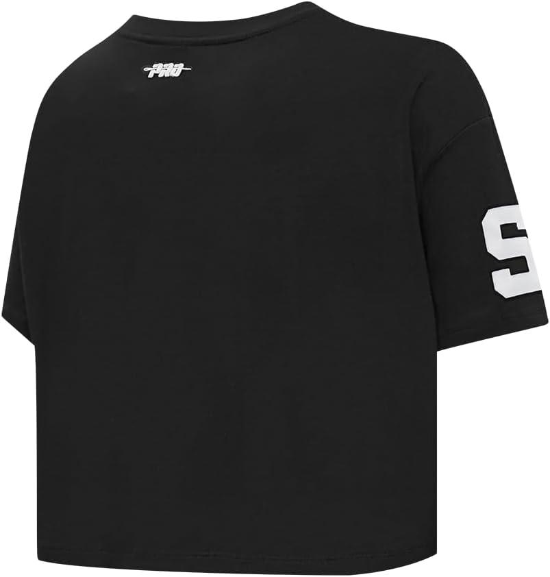 imagePro Standard NCAA Womens Womens College Jewels Cotton Short Sleeve Boxy TeeBlack