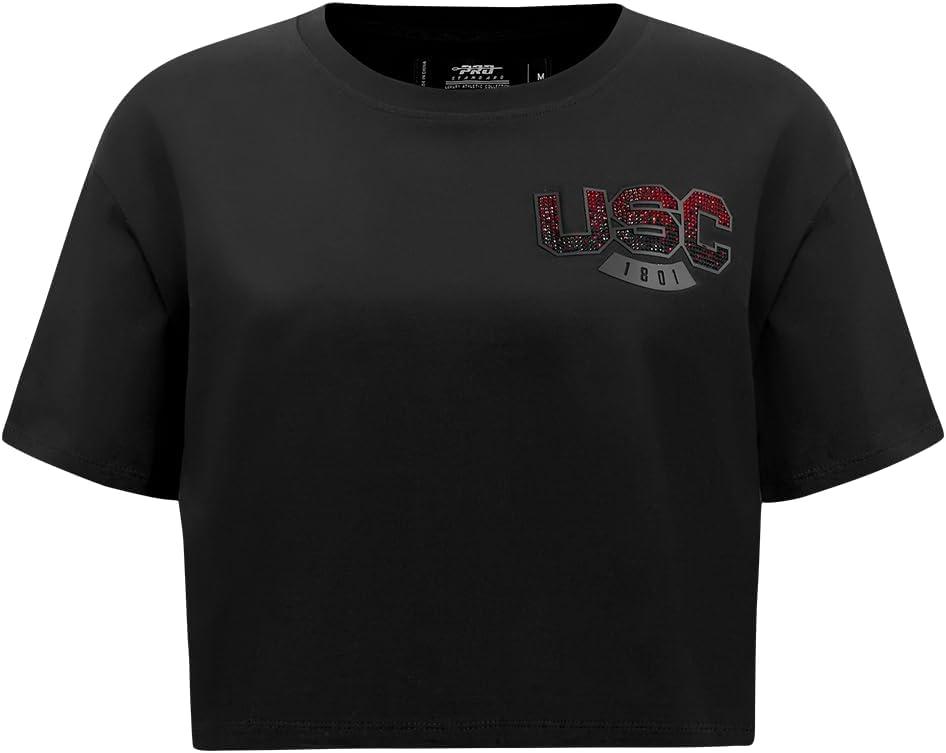imagePro Standard NCAA Womens Womens College Jewels Cotton Short Sleeve Boxy TeeBlack