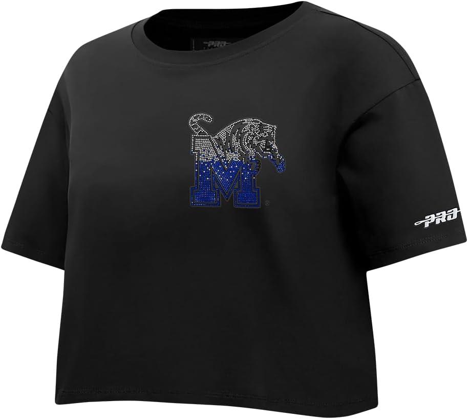 imagePro Standard NCAA Womens Womens College Jewels Cotton Short Sleeve Boxy TeeBlack