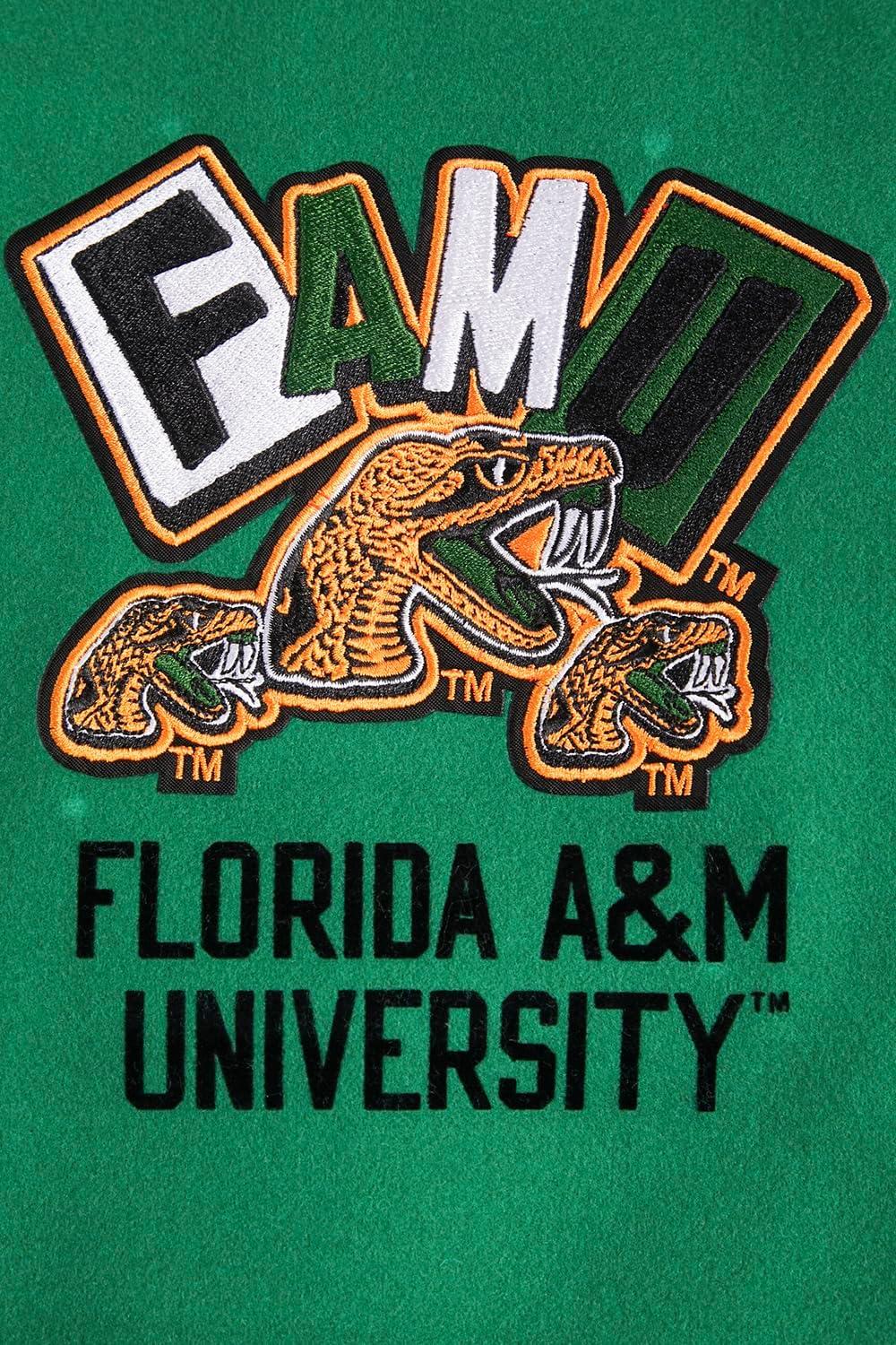 imagePro Standard NCAA mens Mens College Campus Ransom Wool Varsity JacketKelly Green White
