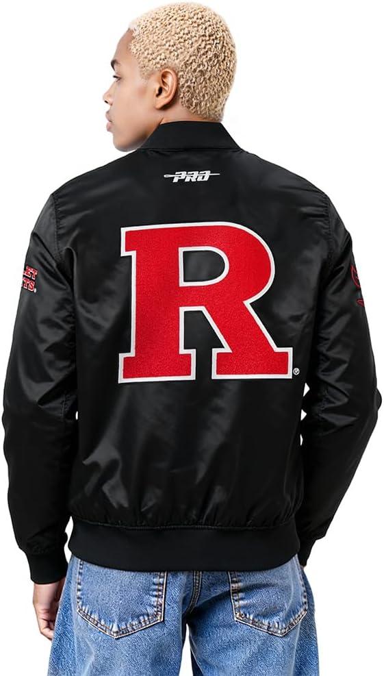 imagePro Standard NCAA mens Mens College Classic Chenille Satin JacketBlack