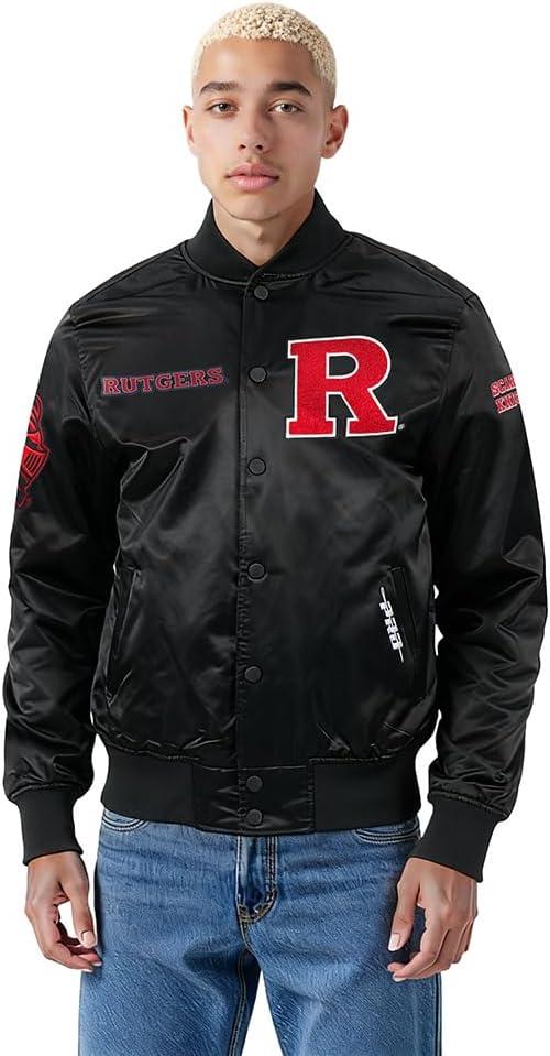 imagePro Standard NCAA mens Mens College Classic Chenille Satin JacketBlack