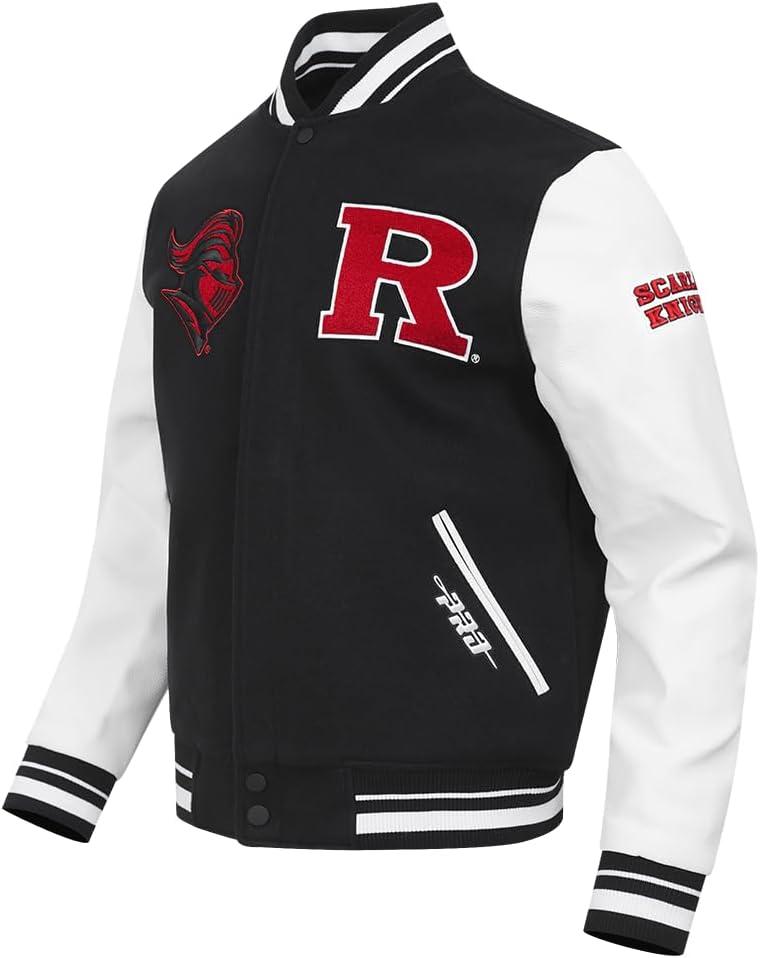 imagePro Standard NCAA mens Mens College Classic Chenille Wool Varsity JacketBlack