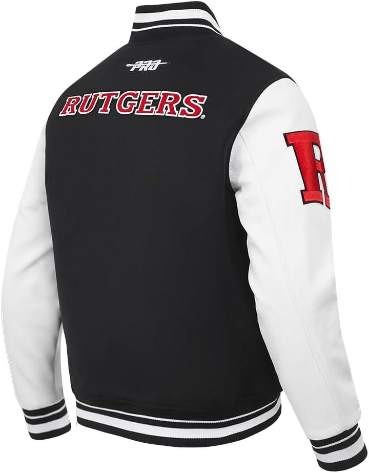 imagePro Standard NCAA mens Mens College Classic Chenille Wool Varsity JacketBlack