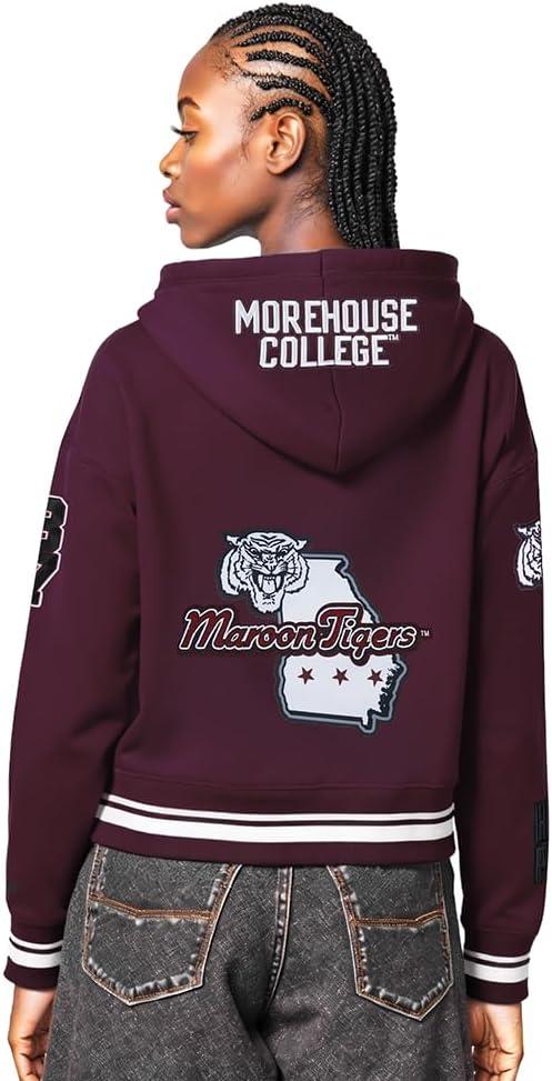 imagePro Standard NCAA womens Womens College Campus Ransom Brushed Back French Terry Cropped Pullover HoodieTeam Color
