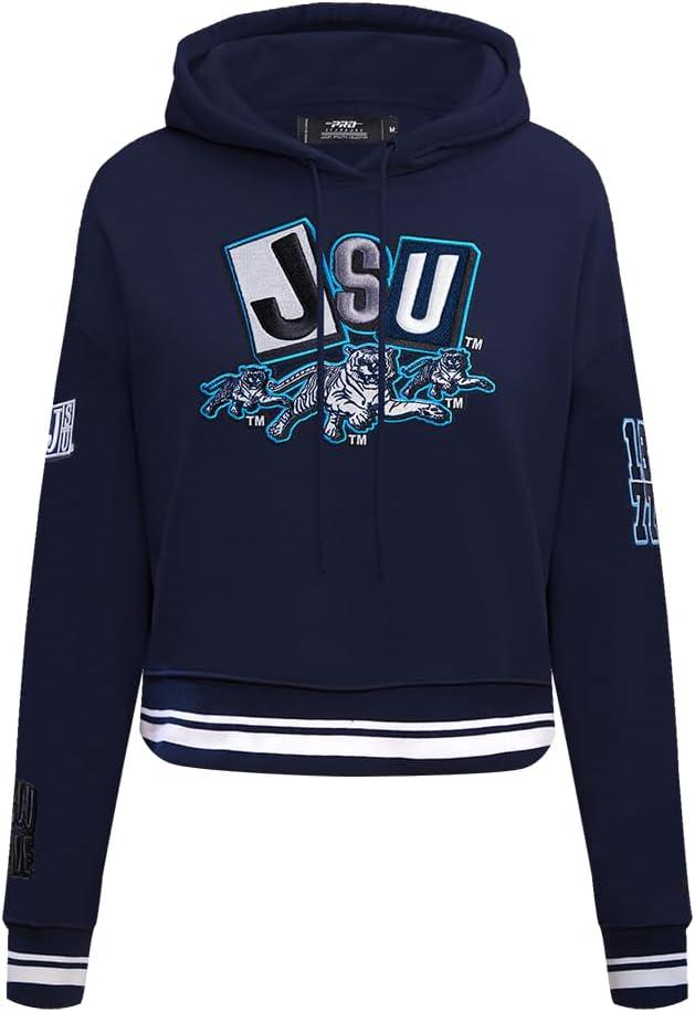 imagePro Standard NCAA womens Womens College Campus Ransom Brushed Back French Terry Cropped Pullover HoodieTeam Color