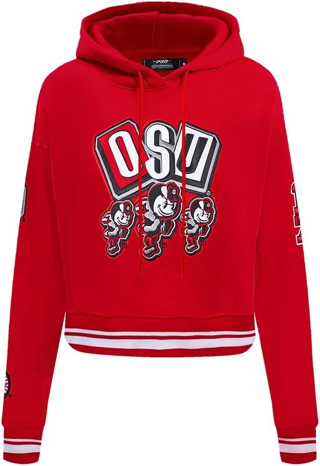 imagePro Standard NCAA womens Womens College Campus Ransom Brushed Back French Terry Cropped Pullover HoodieTeam Color