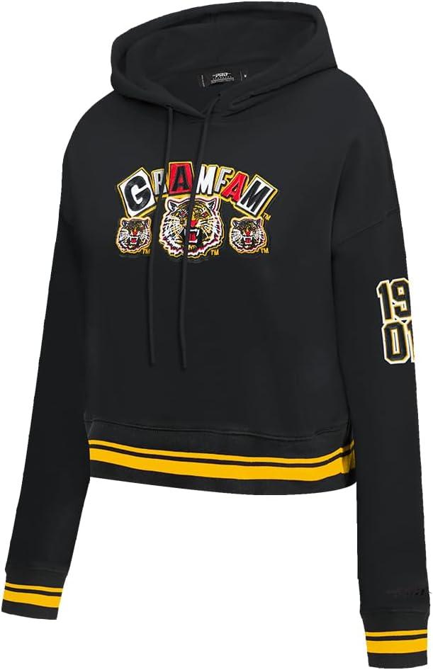 imagePro Standard NCAA womens Womens College Campus Ransom Brushed Back French Terry Cropped Pullover HoodieTeam Color