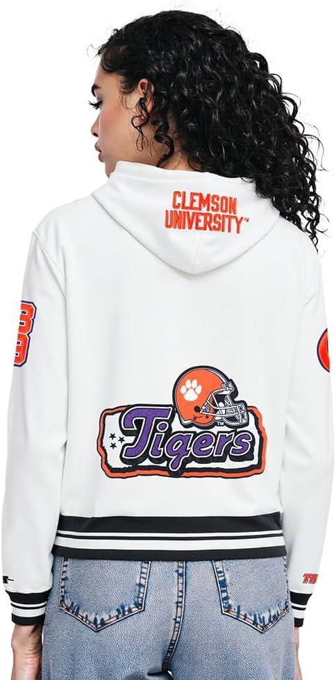 imagePro Standard NCAA womens Womens College Campus Ransom Brushed Back French Terry Cropped Pullover HoodieTeam Color