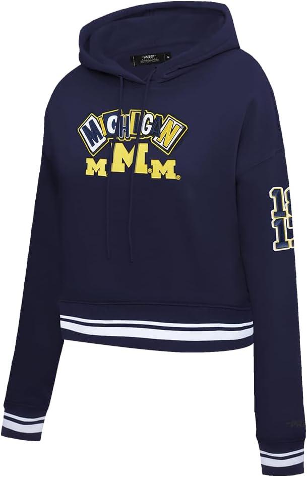 imagePro Standard NCAA womens Womens College Campus Ransom Brushed Back French Terry Cropped Pullover HoodieTeam Color