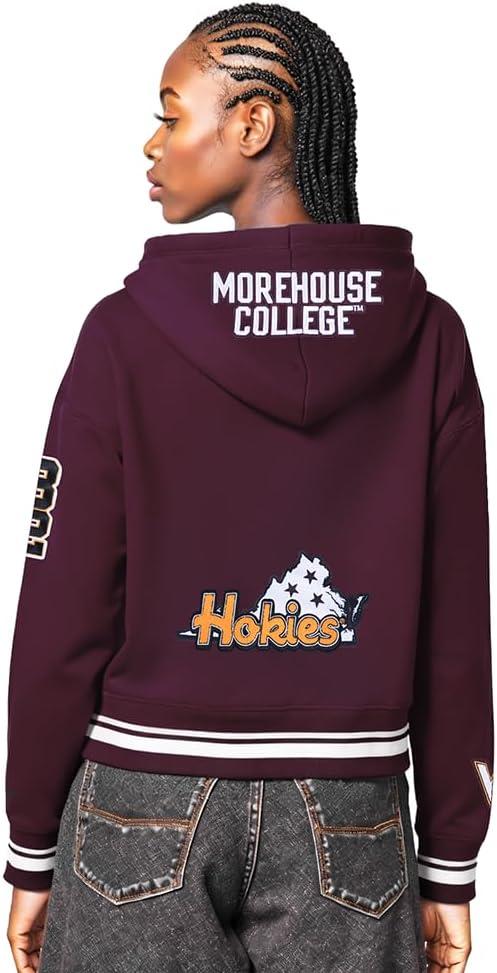 imagePro Standard NCAA womens Womens College Campus Ransom Brushed Back French Terry Cropped Pullover HoodieTeam Color